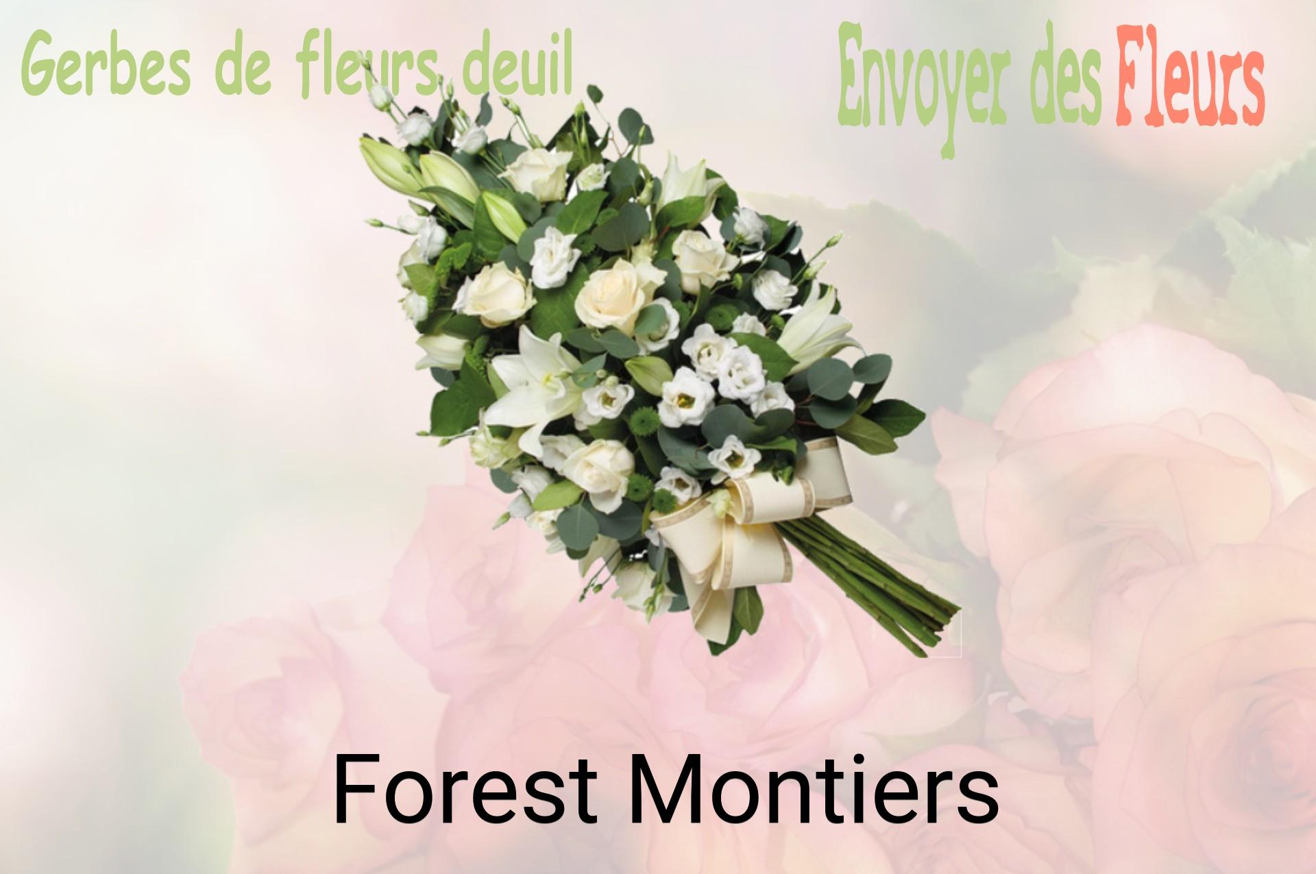 Gerbe de fleurs de deuil livrée à Forest-Montiers